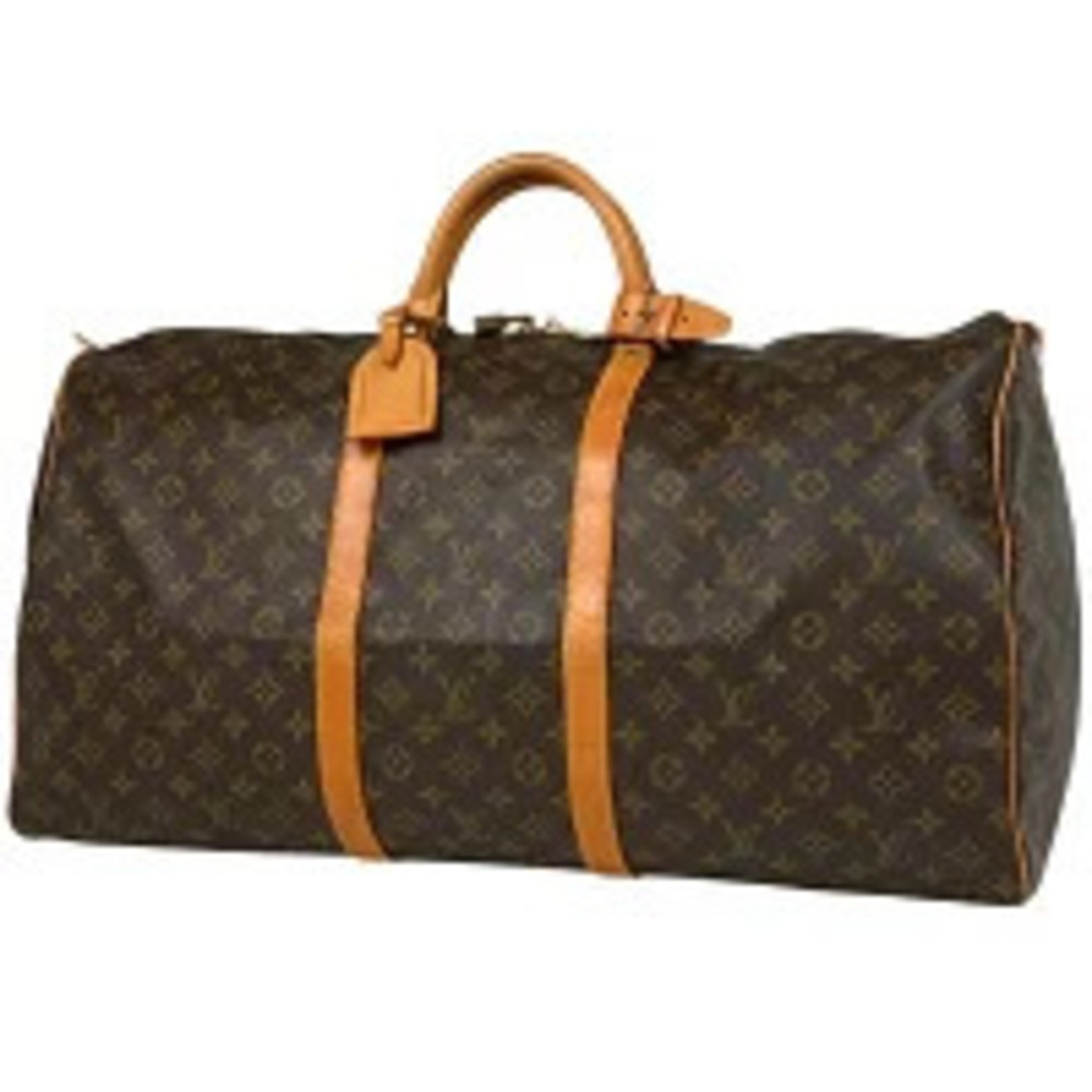 Louis Vuitton Keepall Handbag Travel Business Boston Bag Monogram Brown